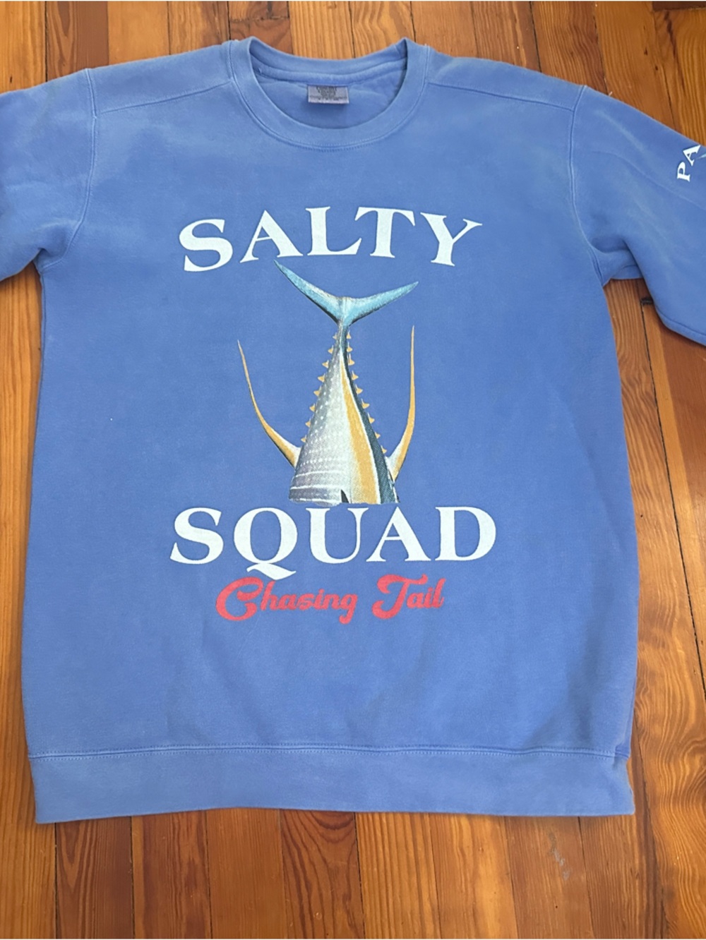 Salty Squad Fishing Crewneck Sweatshirt - Blue